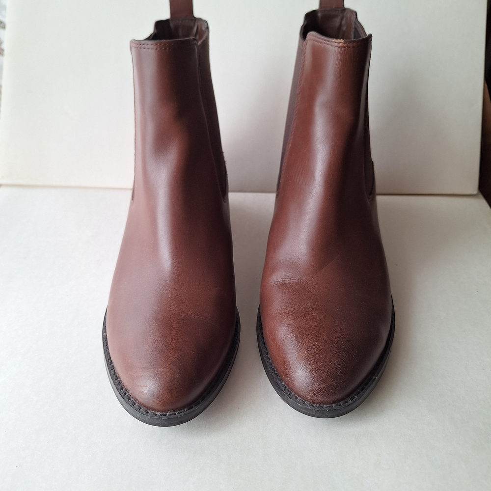 Cole Haan Waterproof Brown Leather Newburg Chelsea Boots Booties - Picture 6 of 13